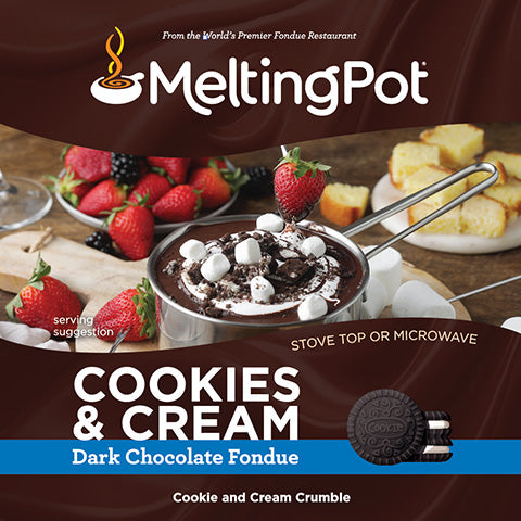 Cookies & Cream Dark Chocolate Fondue Packaging