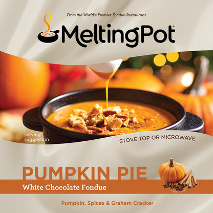 Front of Pumpkin Pie White Chocolate Fondue Packaging