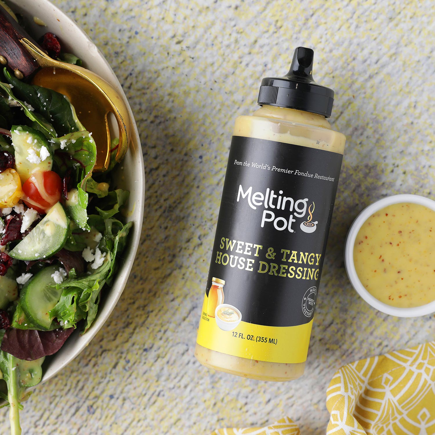 Sweet Tangy House Dressing on Salad